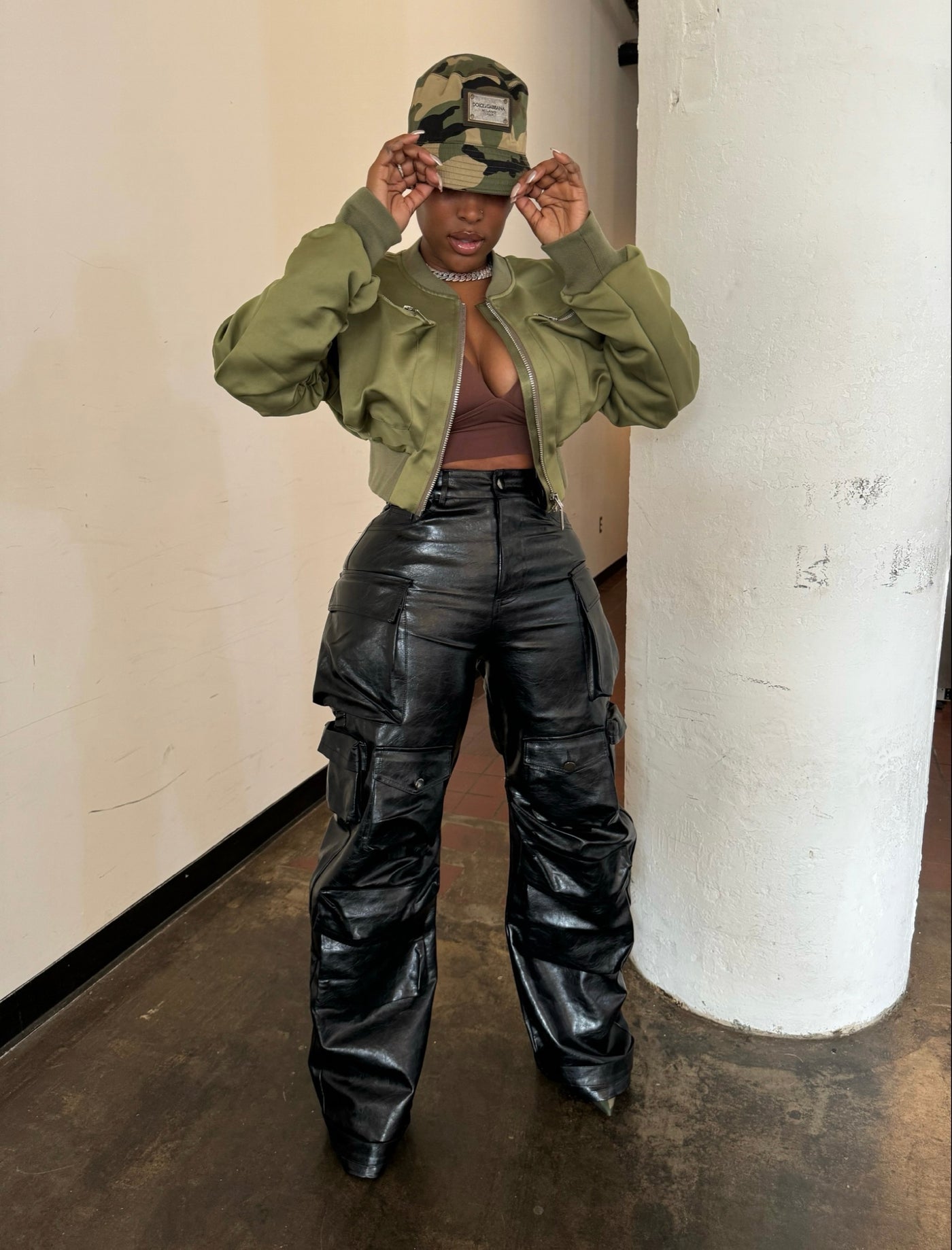 Fashion Girl Cargo Pants - BLACK