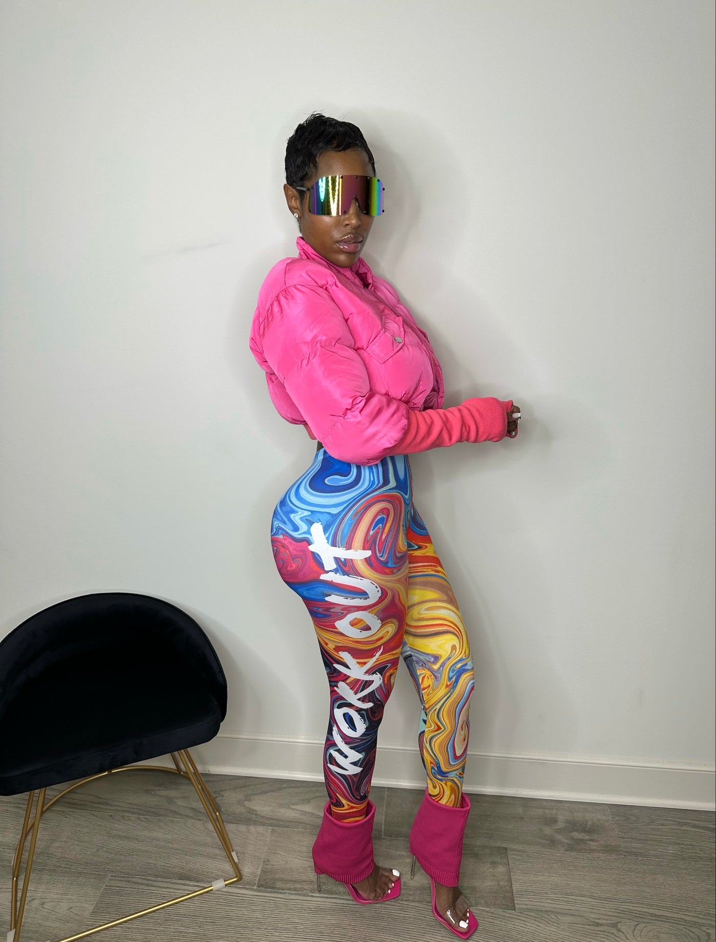 Neon ‘Work Out” Leggings